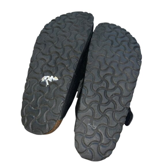 Birkenstock black boston nubuck suede shearling fur shoes 38 8 - Picture 6 of 6